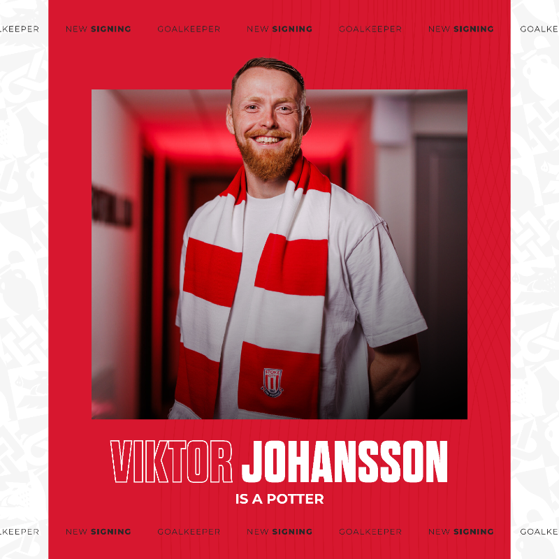 stokecity's tweet photo. Our new Swedish Stokie. 

Welcome to Stoke City, Viktor Johansson.