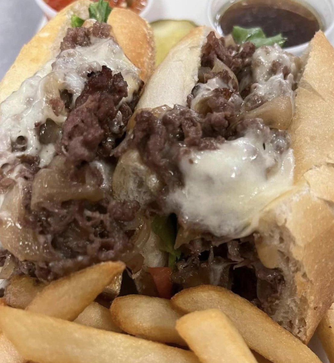 Who's ready for Saturday Cheesesteaks?! 🙋‍♂️ Join us from 11am-5pm for a delicious cheesesteak for just $8. See you there! 🧀🥩