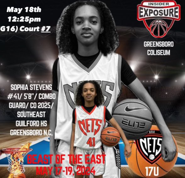 Sophia Stevens (@sophiastevns25) on Twitter photo Playing live this weekend at Beast of the East!! <a href="/bba_nets/">BBA NETS</a> <a href="/bba_exposure/">BBA Exposure</a> <a href="/InsiderExposure/">InsiderExposure</a> <a href="/AUG_WBB/">AUG_WBB</a> <a href="/AverettWBB/">AU Women’s Basketball</a> <a href="/DezDriver/">Coach Desiree Driver</a> <a href="/CoachCStew14/">Celeste Stewart</a> <a href="/ElonCoachWBB/">Charlotte Smith</a> <a href="/SoutheastWBB/">Southeast Guilford Women’s Basketball</a> Playing live this weekend at Beast of the East!! <a href="/bba_nets/">BBA NETS</a> <a href="/bba_exposure/">BBA Exposure</a> <a href="/InsiderExposure/">InsiderExposure</a> <a href="/AUG_WBB/">AUG_WBB</a> <a href="/AverettWBB/">AU Women’s Basketball</a> <a href="/DezDriver/">Coach Desiree Driver</a> <a href="/CoachCStew14/">Celeste Stewart</a> <a href="/ElonCoachWBB/">Charlotte Smith</a> <a href="/SoutheastWBB/">Southeast Guilford Women’s Basketball</a>