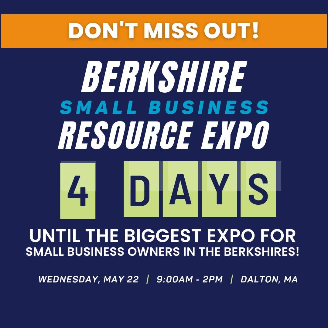 1Berkshire's tweet photo. Are you a small business owner looking to engage with a variety of resource providers and six informational panels and expert dialogues? The 3rd Annual Berkshire Small Business Resource Expo is just four days away!

Register today: https://t.co/AKXRP5a1Zz https://t.co/RgTPLe6iYA