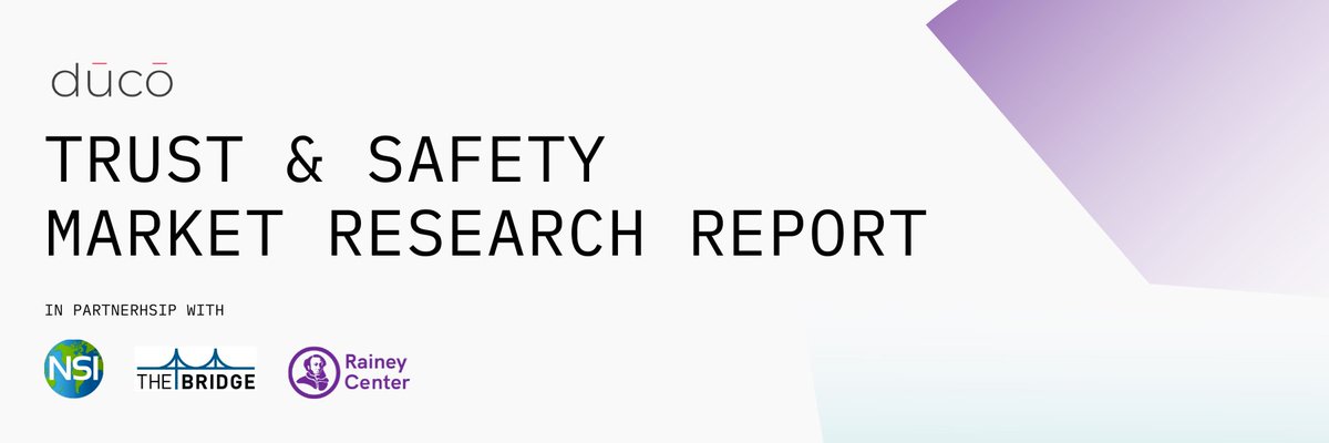 Join the launch of @ducoexperts's groundbreaking Trust and Safety Market Research report, a collaborative effort with @MasonNatSec, @TheBridgeWork, and the @RaineyCenter. Register now: lu.ma/tsreportlaunch…