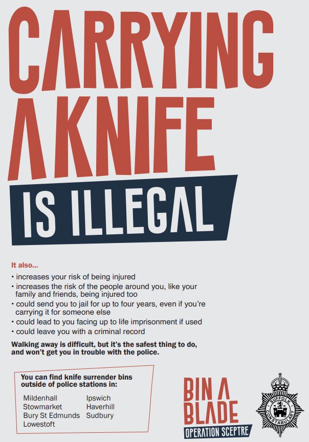 Carrying knives is often linked to #CountyLines where young people may be exploited by drug gangs. We work with partner agencies to educate and protect our communities. There is support and advice on how to recognise the signs on our website orlo.uk/wEj4t #OpSceptre