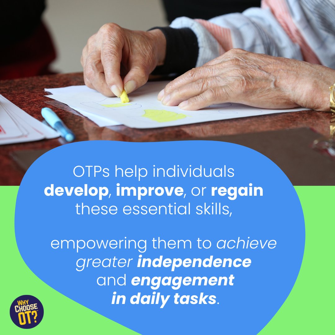 Fine motor skills are small but mighty movements that help us do everyday tasks with precision and coordination! From buttoning a shirt to holding pens, OT helps strengthen these skills, making life's little actions a breeze! #FineMotorSkills #OccupationalTherapy #WhyChooseOT