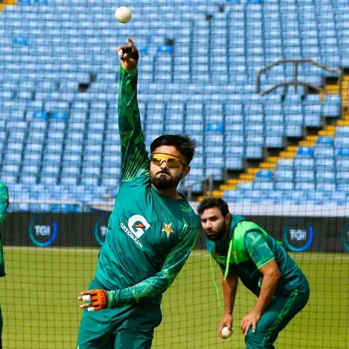 Guess who he is? The off-spin KING, @babarazam258, has finally started bowling in the nets after seeing Pakistan bowlers get thrashed by New Zealand's farmers and Ireland's taxi drivers.