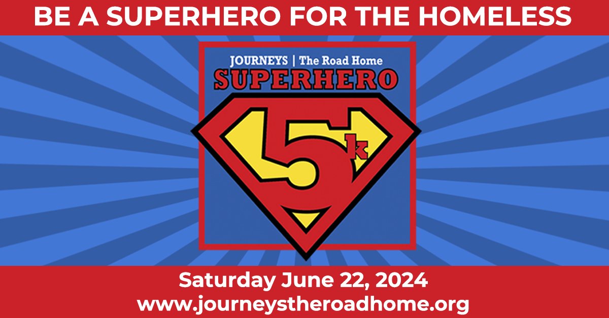 You can be a Superhero to your community by signing up for JOURNEY Superhero 5K, which is taking place on June 22nd! Start training and sign up to participate at the link below. #JOURNEYSLivesHere
ow.ly/AUHs50Ryxmx