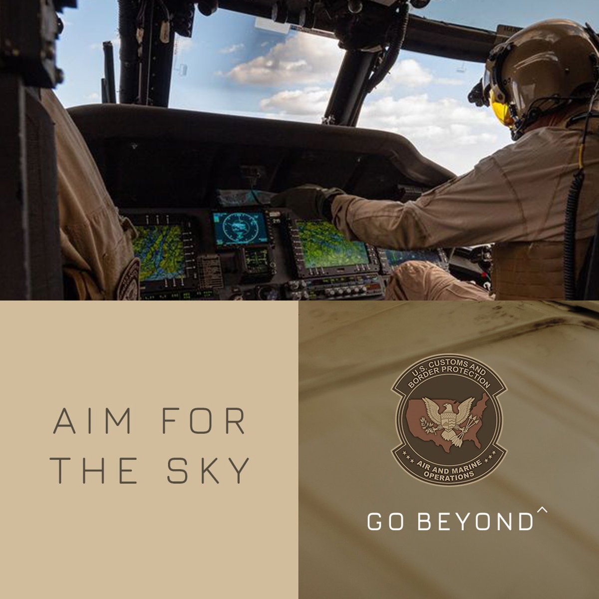 Reach new heights with Air and Marine Operations (AMO).

From intercepting smugglers to safeguarding our borders, AMO plays a pivotal role in ensuring national security.

Ready to soar? Join today: go.dhs.gov/JZr

#CBPCareers #NowHiring