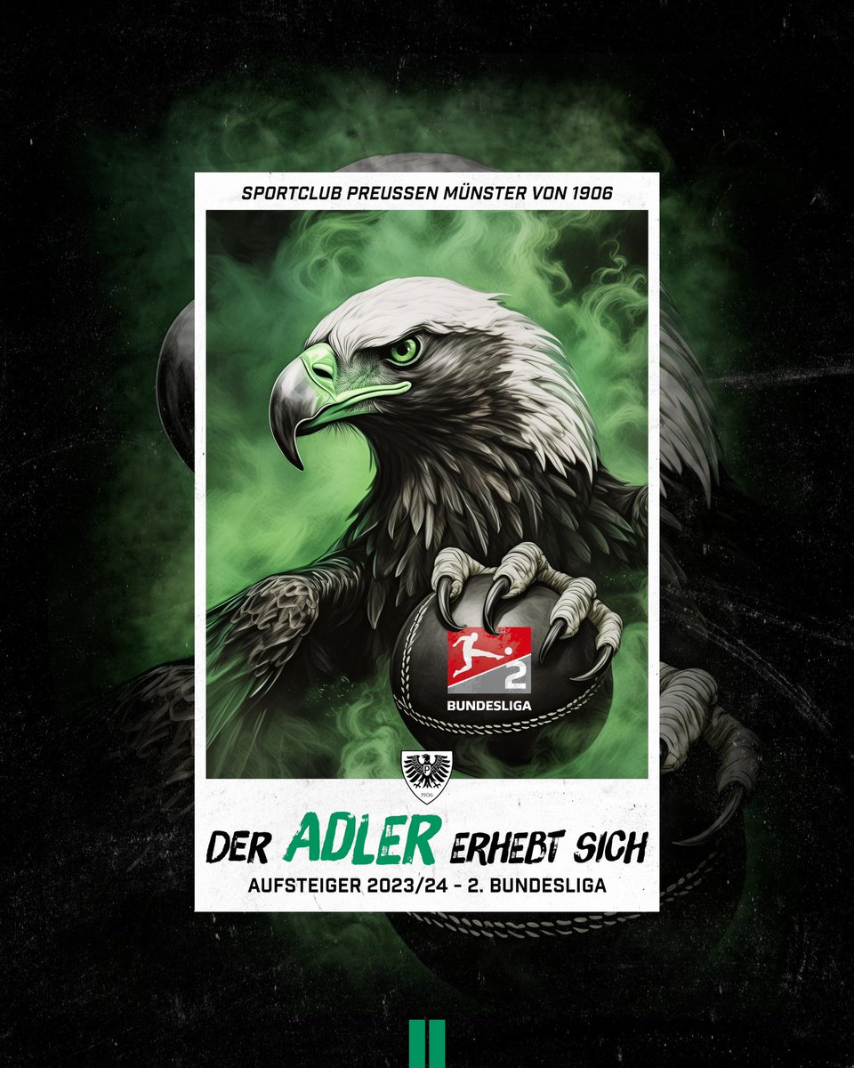 🦅 Der Adler erhebt sich in die 2. Bundesliga ⚫️⚪️💚 #scp06