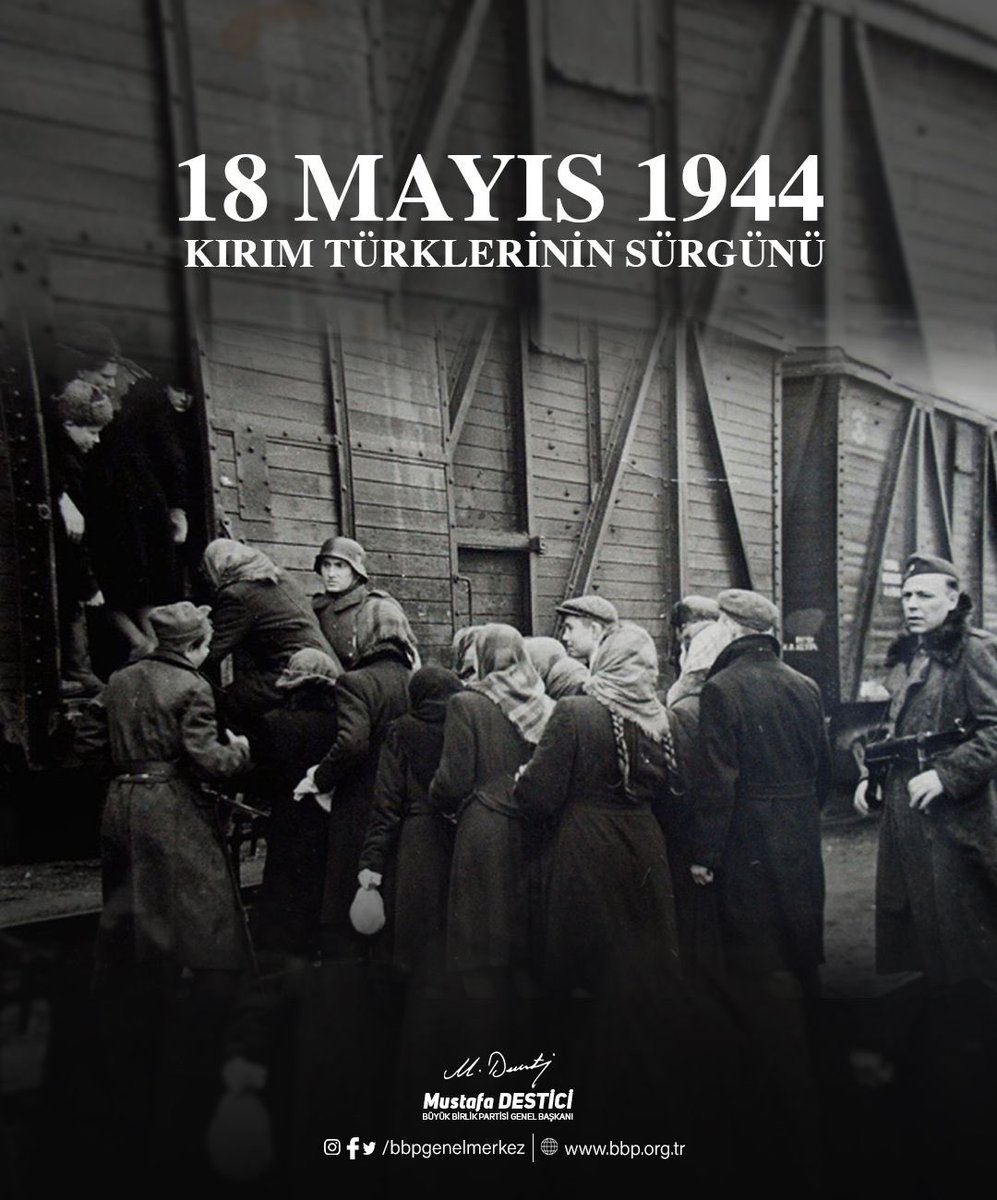 20. Yüzyılın en korkunç hadiseleri arasında telaffuz edilmesi gereken, 400 binin üzerinde Kırım Türkünün Sovyet Rejimi (Rusya) tarafından vatanlarından sürgün edildiği, sürgün esnasında 200 binin üzerinde Kırım Türkünün hayatını kaybettiği 'Büyük Kırım Tatar Sürgünü'nün 80.