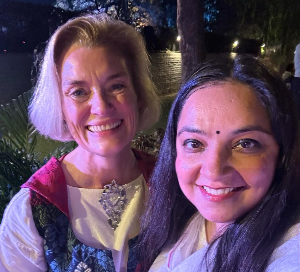 Celebrating all things Norwegian at Norway’s National Day celebration. Thank you Amb. @MayElinStener & Team @norwayinindia for your warm hospitality! The selfie point with the Northern Lights was a huge hit with everyone. Here we are, under the (make believe for now, but some