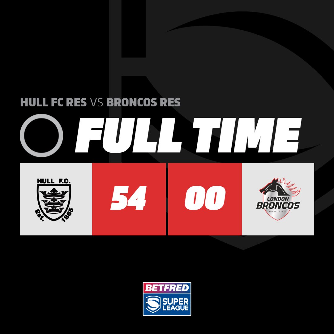 ⌛️ 𝐅𝐔𝐋𝐋-𝐓𝐈𝐌𝐄!! A defeat for the reserves at @hullfcofficial this afternoon. #WeAreLondon🏉