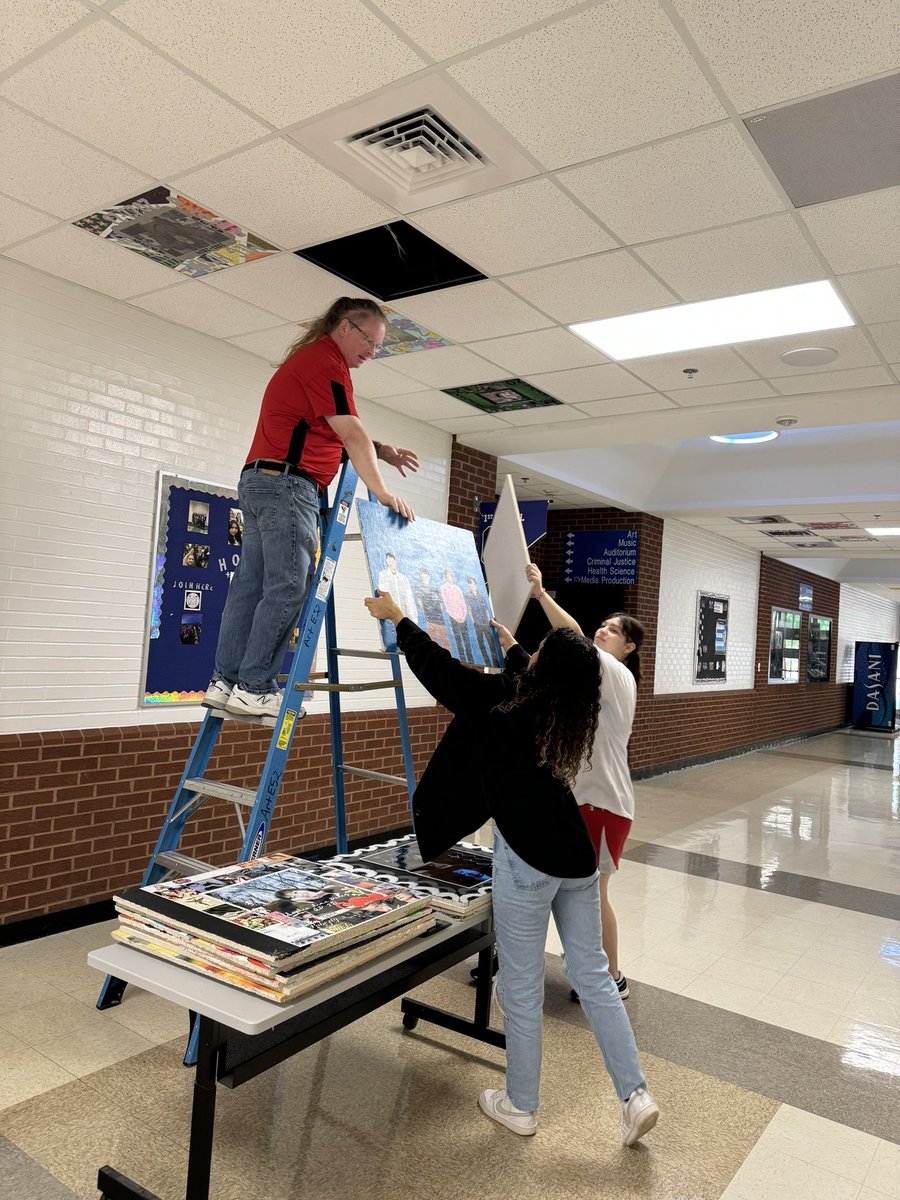 New AP art tiles going into the ceiling at CEN10.