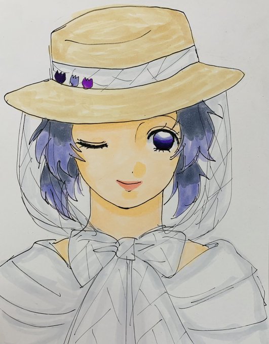 「hat purple hair」 illustration images(Latest)｜4pages