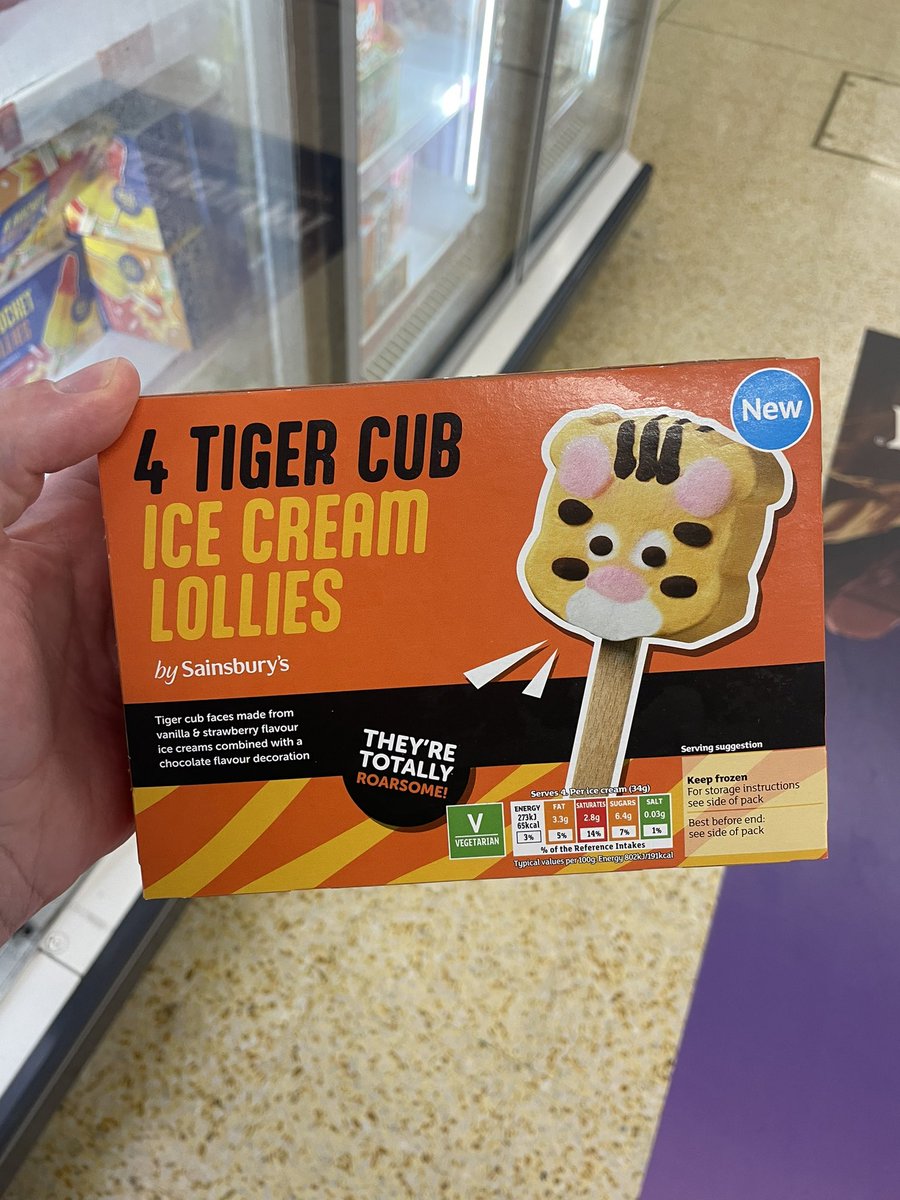 Tiger Cub Ice Cream Lollies! 🐯 At Sainsbury’s @sainsburys #sainsburys #tigercub #tiger #icecream #lolly #summer #wellthisisnew