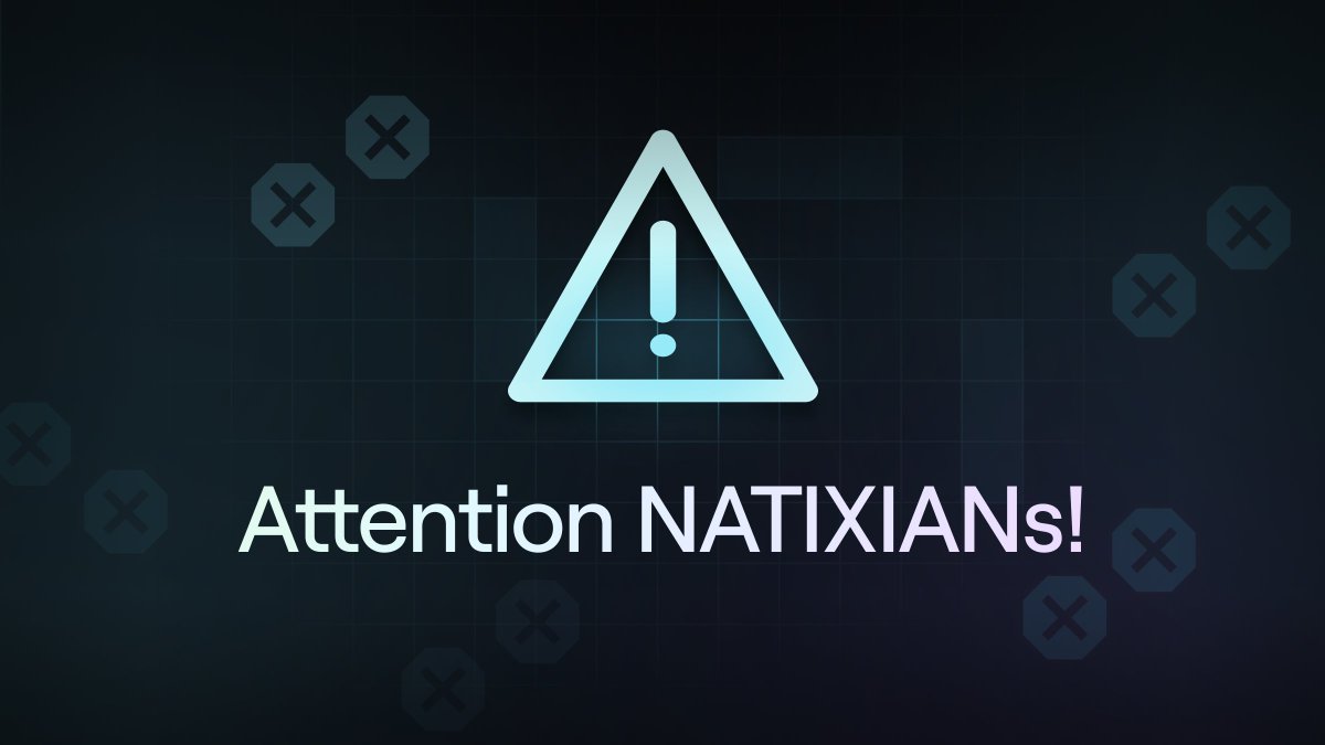 #NATIXIANS, beware of scams ‼️

The $NATIX token launch is taking place exclusively on @CoinList: coinlist.co/natix?utm_sour…

Any information regarding the NATIX token will always be shared through official #NATIX channels. Don't trust anyone else, not even your grandma 👵