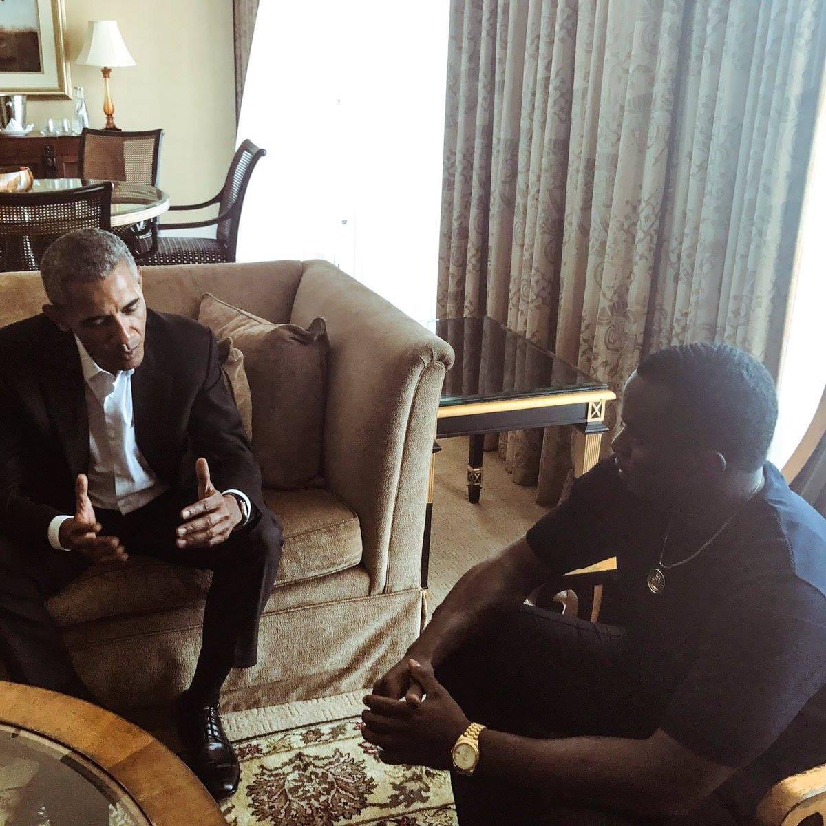 What do you think Obama is telling Diddy in this picture?