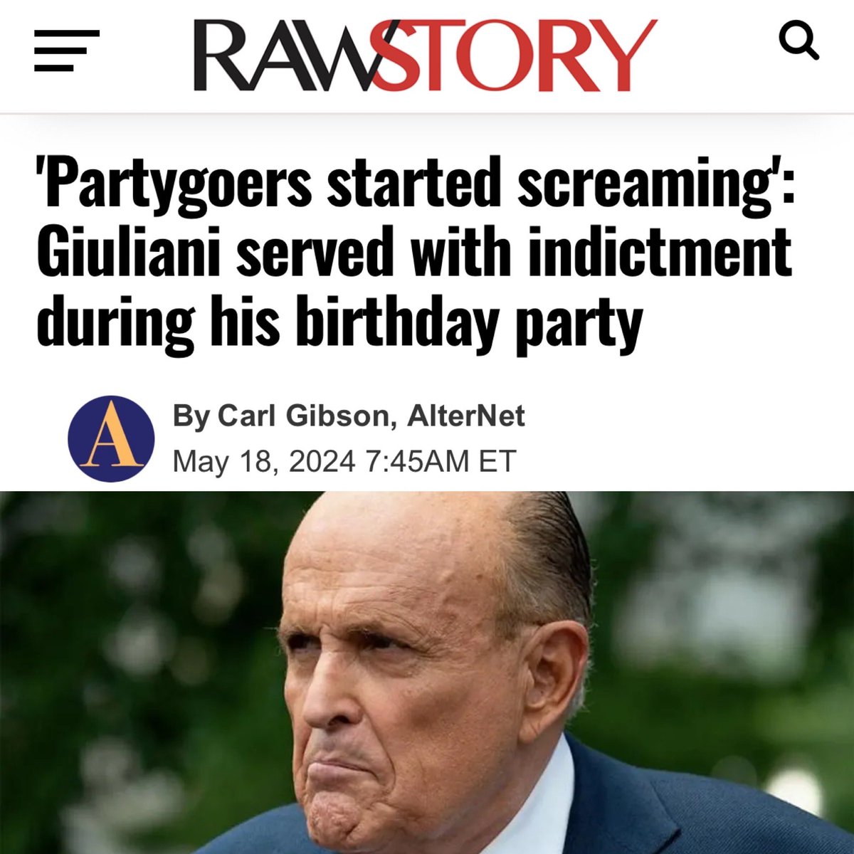 Partygoers are only used to watching Rudy Giuliani being over-served at parties.
