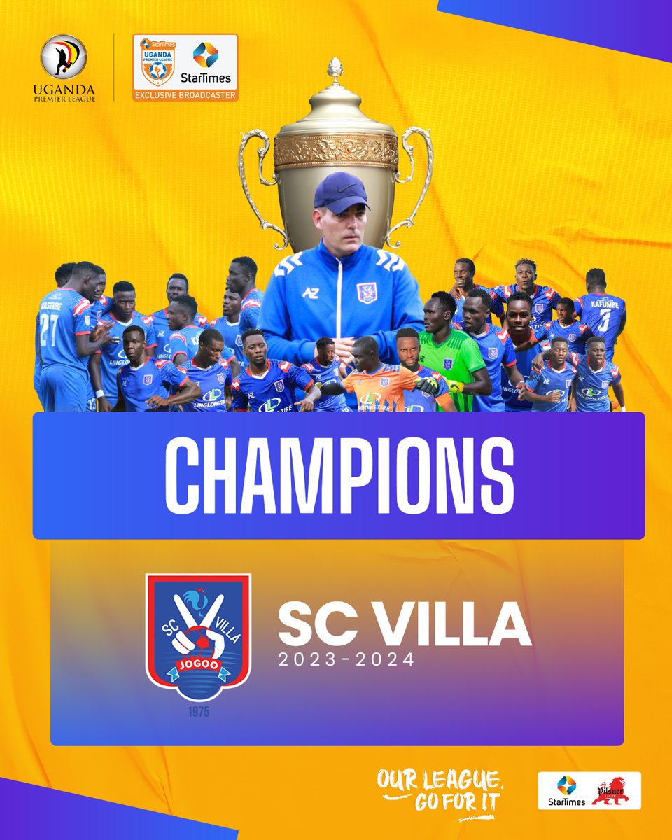 The 2023/2024 Season Champions 🏆 SC Villa 🏆 #StarTimesUPL