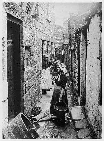 A view of Back to back housing in Staithes , Yorkshire taken circa 1890