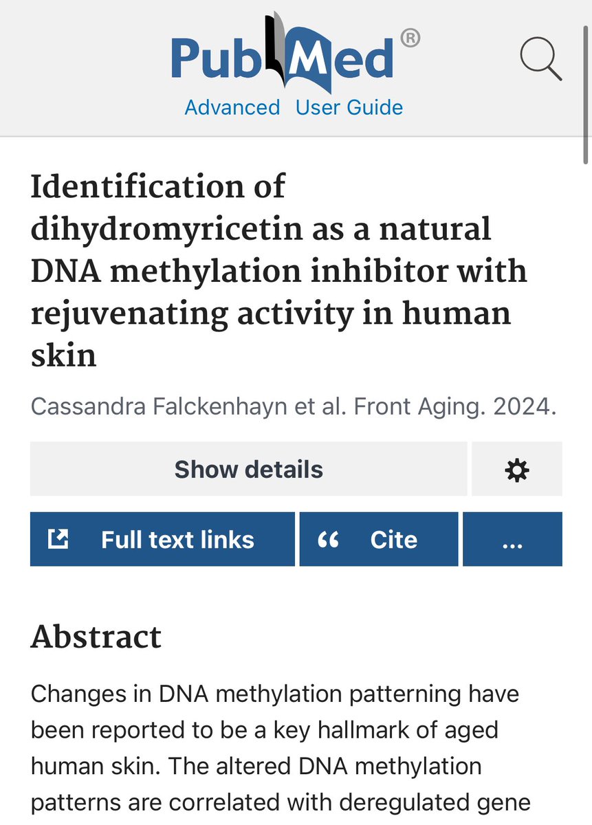 อุ้ย ๆๆๆๆๆๆๆๆๆ

(ใครอ่าน เชิญอ่านฮะ แอร์ขก. พี่ๆหมอสกิน รออจ.มาเล่าในงานก็ได้นะคะ เลื่อนผ่านๆ ก็มึนหัวแล้ว 😵‍💫)

Identification of dihydromyricetin as a natural DNA methylation inhibitor with rejuvenating activity in human skin: ncbi.nlm.nih.gov/pmc/articles/P…