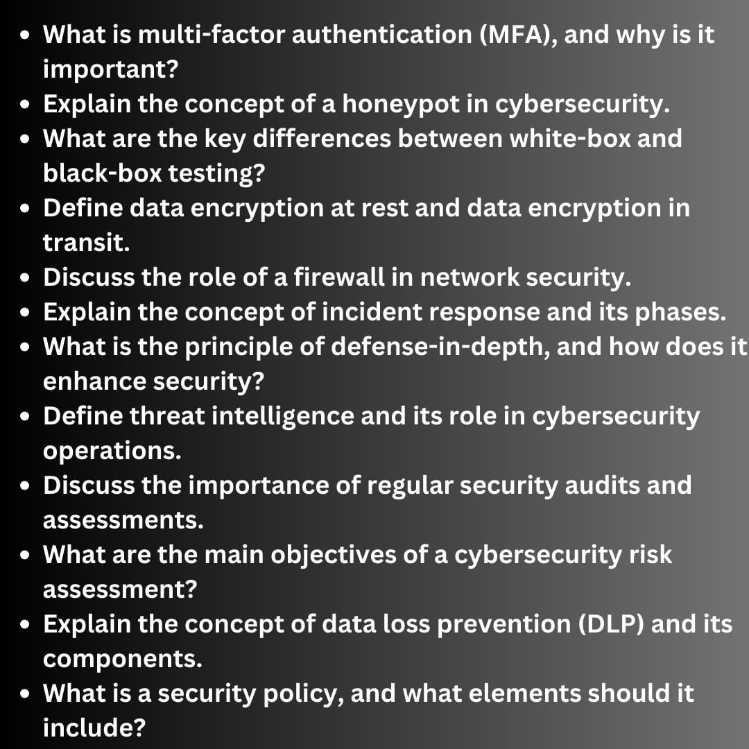 CyberSecurity 🔝 Interview Questions