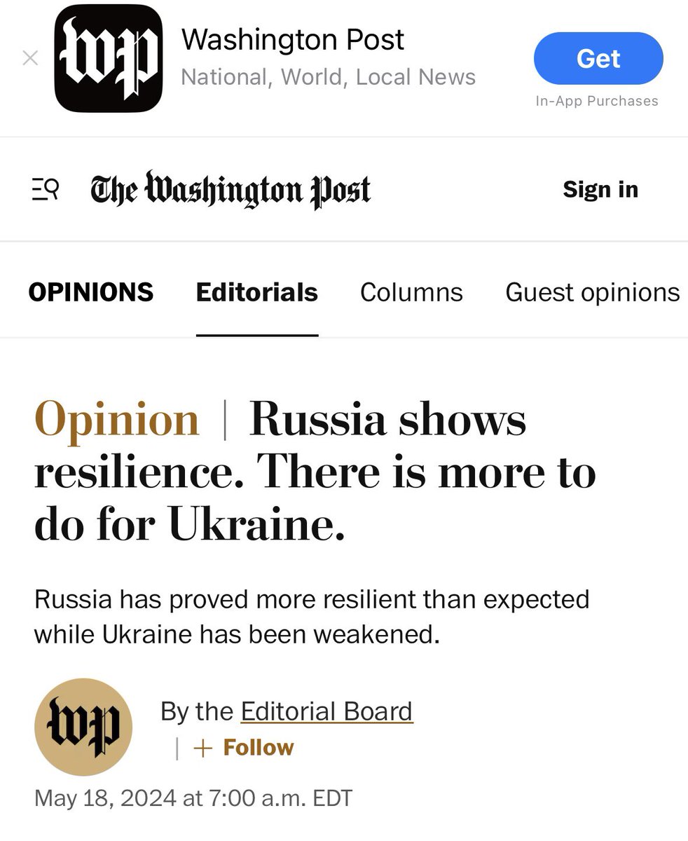 “Russia shows resilience.” @washingtonpost figures out what Napoleon and Hitler learned the hard way. We apparently have an entire generation of journos who were never taught any history. I guess something had to be sacrificed to make room for those gender studies courses.