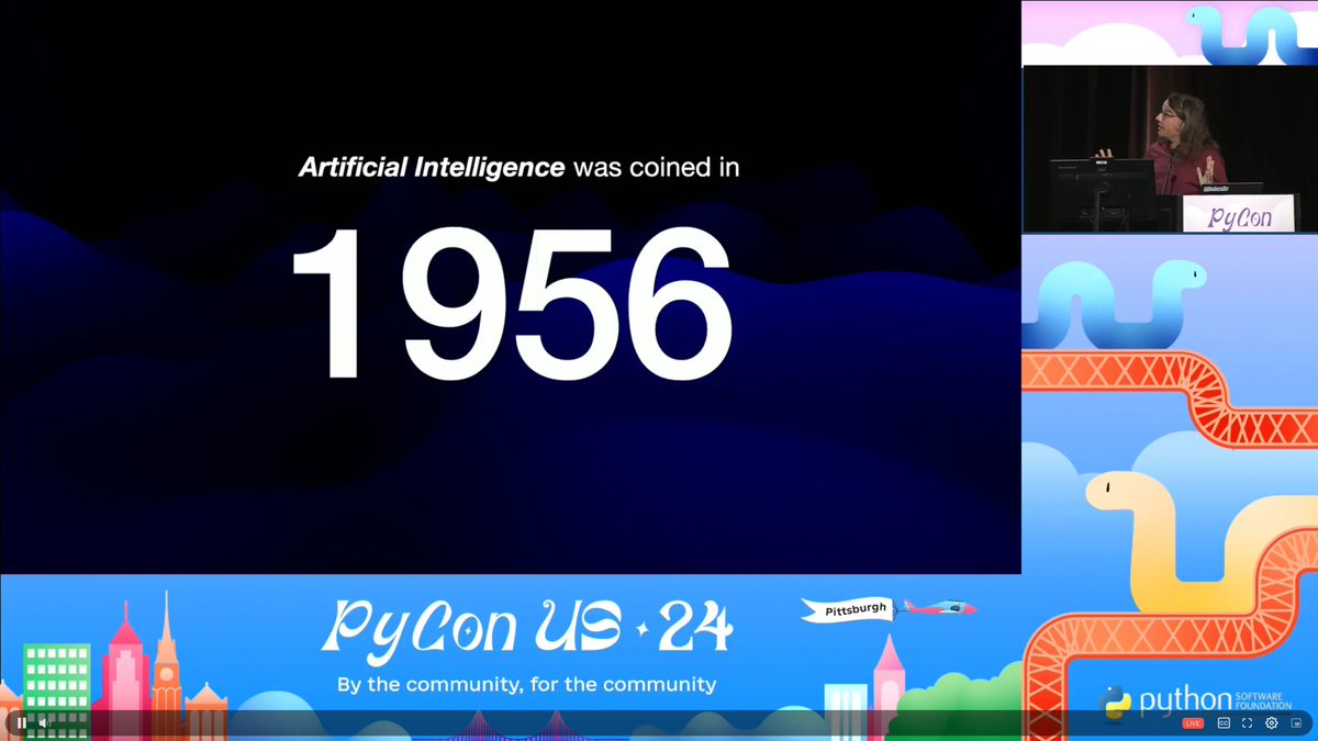 I'm watching Simon Willison's keynote opening the second day of PyCon US 2024 📢 I'm hearing so much information about AI and LLM from one of the most prolific Python developers right from home 🏡 CC @simonw @pycon #PyConUS2024 #PyConUS #PyCon #LLM #AI us.pycon.org/2024/about/key…