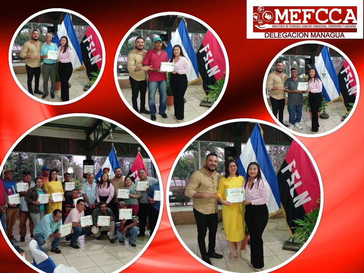 #MEFCCA #COOPERATIVAS #SANDINOVIVE Celebramos al General de hombres y mujeres libres certificando el esfuerzo de soci@s de cooperativas de Managua en el curso de administración y legislación recibido de manera gratuita