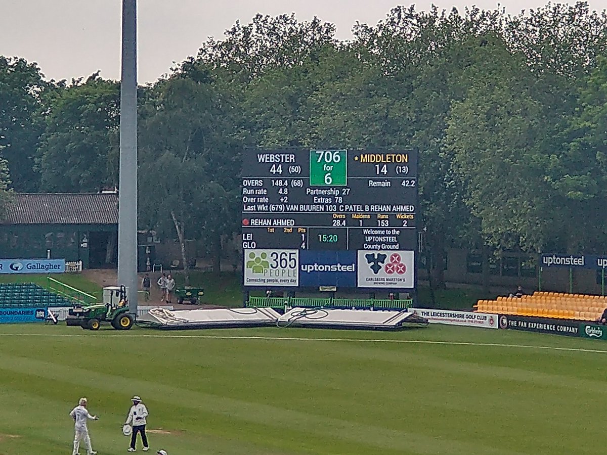 And that is that, declaration called! 

@Gloscricket's highest First Class score of all time!

#bbccricket