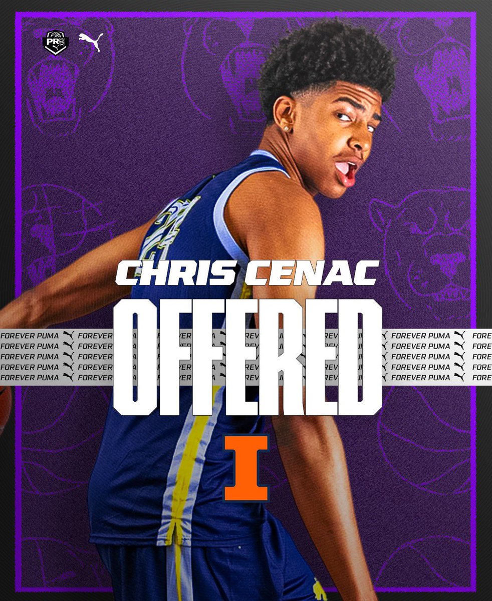 Congratulations to ⭐️⭐️⭐️⭐️ Chris Cenac on his Live Period Offer to @IlliniMBB🔥

#PRO16Family | @PUMAHoops