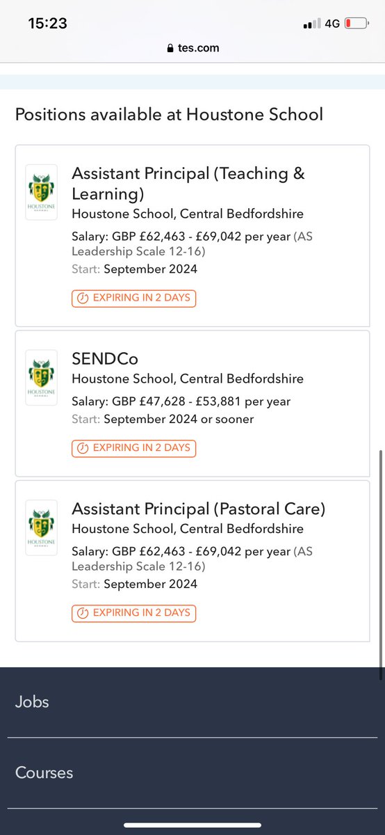 3 exciting leadership roles with Liz at Houstone in Beds. 1. AP T&L 2. SENDCo 3. AP Pastoral Check ‘em out.