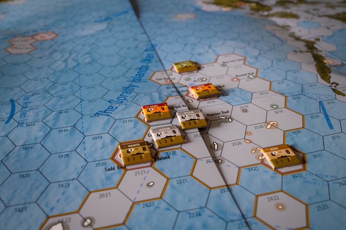 Let's see if this old* landlubber** can learn something about modern naval combat.

*I'm just 34 years old
**I do enjoy sailing, though

#wargaming #wargames #southchinasea #spratlyislands @compassgamesllc