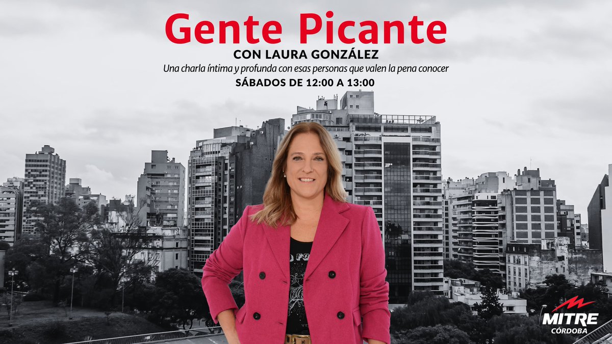 No te pierdas #GentePicante entrevistas en profundidad con Laura González. En AM 810, FM 97.9, radiomitrecordoba.com.ar y la app Cienradios Play.