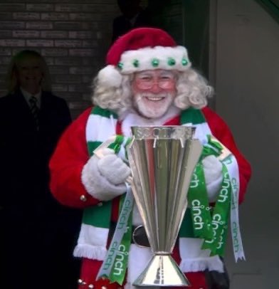 It’s Santa                               Wae the SPFL trophy