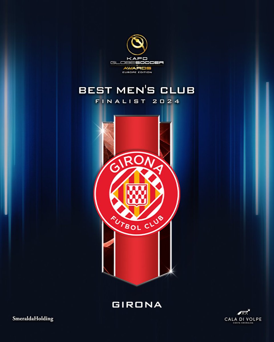 Can Girona seize the title of BEST MEN'S CLUB at the @KAFD #GlobeSoccer European Awards? 🏆

@GironaFC #KAFD #HotelCaladiVolpe #SmeraldaHolding #LaLigaAwards