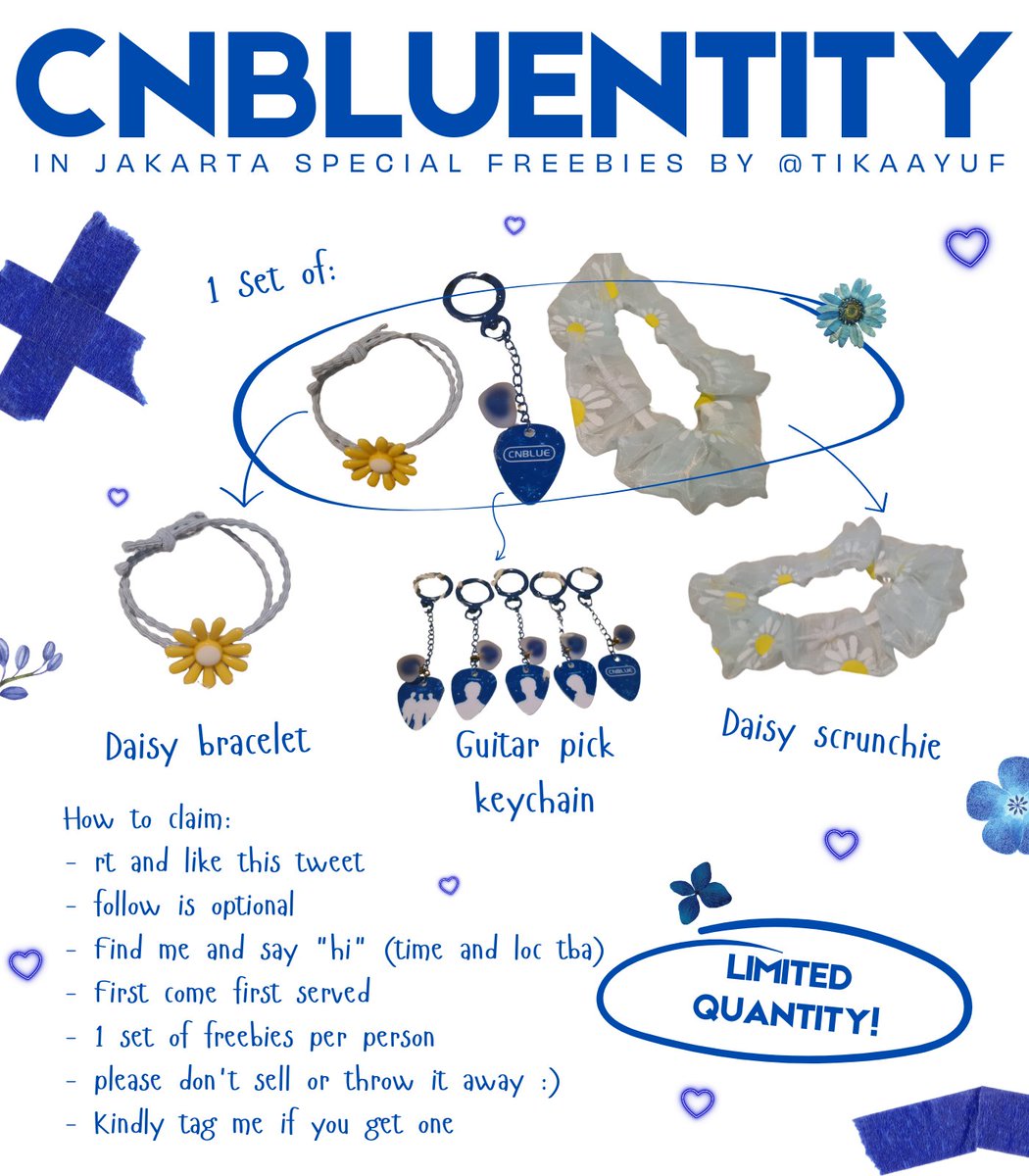 [Help RT or like are appreciated]

💙2024 CNBLUENTITY IN JAKARTA💙

[ᴘɪᴄᴋ ʏᴏᴜʀ ᴅᴀɪꜱɪᴇꜱ]
Freebies for #CNBLUENTITYinJKT
—by @tikaayuf🐬 

🗓 25 Mei 2024
📍ICE BSD Hall 1
⏰ TBA (update on this tweet)
📝Detail on pict

 ‼️Limited‼️

See you soon,Boices!!
#CNBLUE #씨엔블루