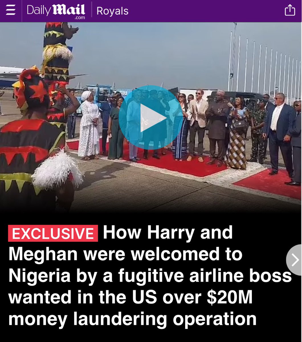 Good to know it’s only taken 3 days for the DailyMail to catch up Meghan & Harry love associating themselves with fugitives who launder money