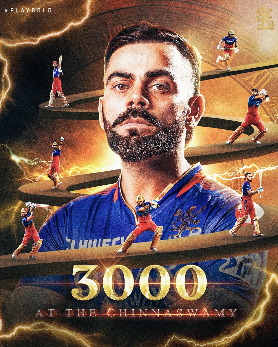 RCBTweets's tweet photo. 𝟯𝟬𝟬𝟬 𝗿𝘂𝗻𝘀 -  Most by any player at a single venue in the IPL. 🙇‍♂️

#PlayBold #ನಮ್ಮRCB #IPL2024 #RCBvCSK @imVkohli https://t.co/EHlGRC2zx8