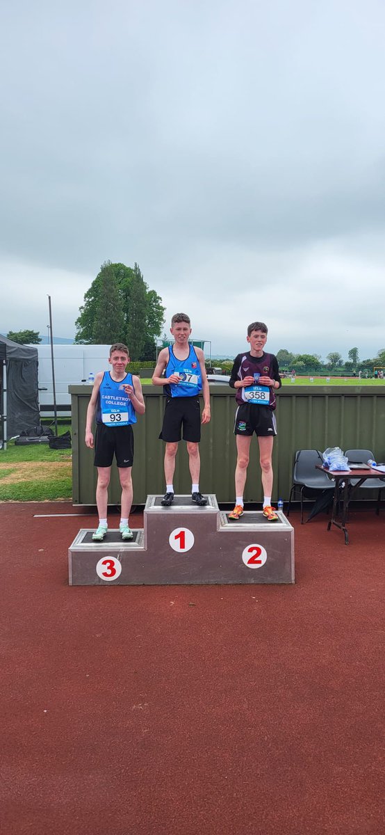 Excellent result in the Junior Boy's 800m Munster Final, with John winning the race and Aidan in 3rd