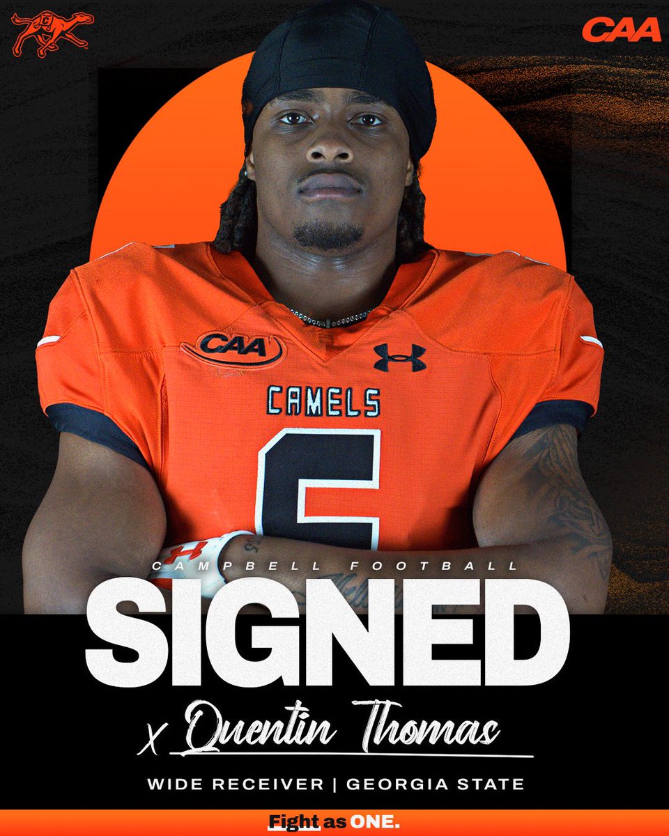 𝓢𝓲𝓰𝓷𝓮𝓭 ✍️ Welcome to The Creek, @Quentin_thomas5! #SIGNED #FightAsONE | #RollHumps 🐪🏈