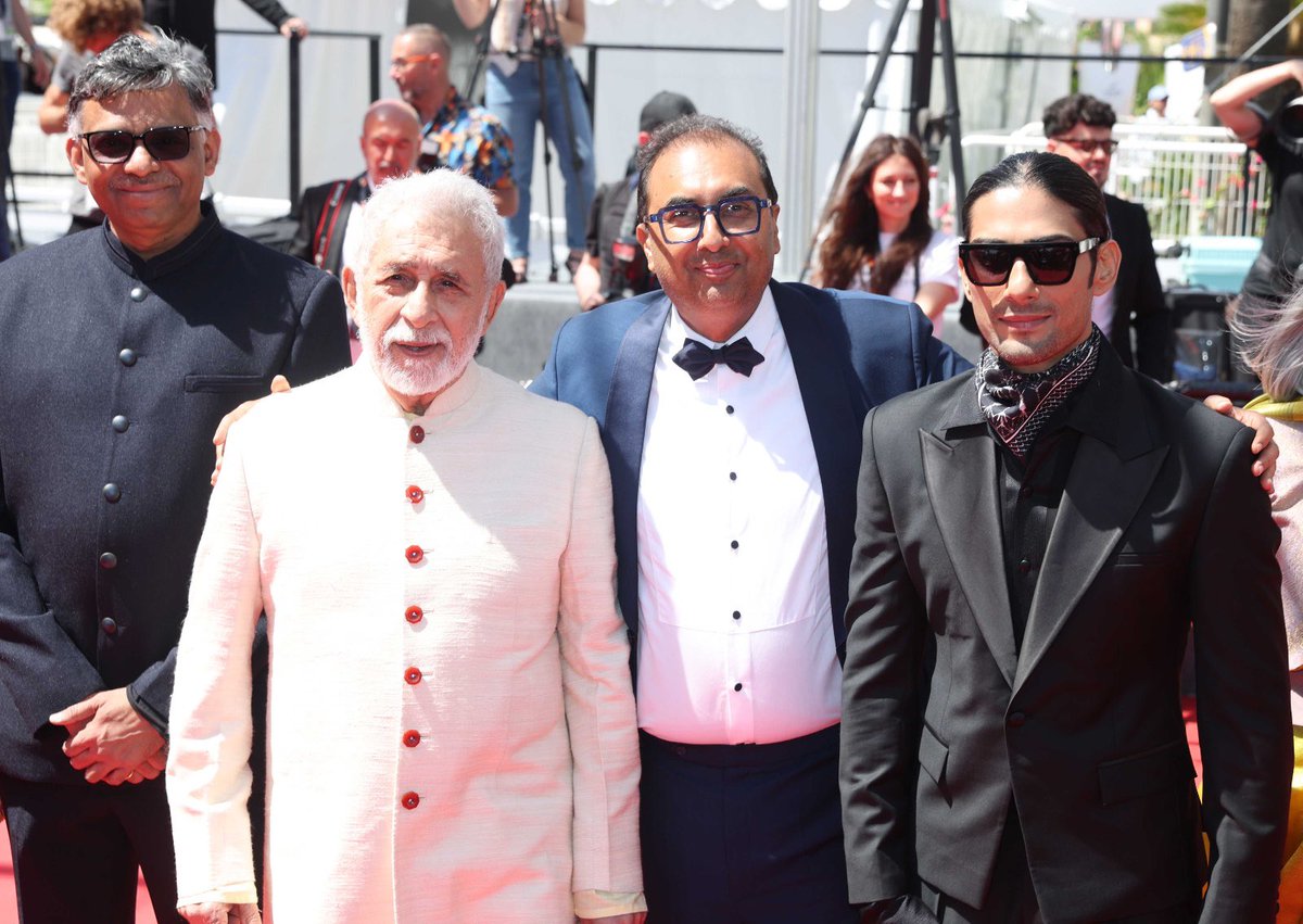 Great to lead the “Manthan” team on the red carpet at the Cannes Film Festival with Naseeruddin Shah,Ratna Pathak ,family of Smita Patil,Nirmala Kurien and Dr.Jayen Mehta MD of Amul….