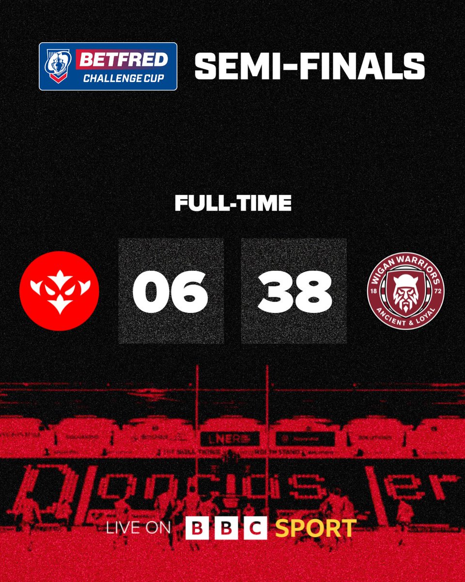 😁 @WiganWarriorsRL are in the @Betfred #ChallengeCup Final!