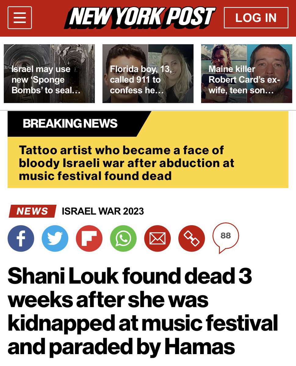 Shani Louk was found dead on 31st of October —CNN
Shani Louk found dead 3 weeks after October 7th —NewYork Post. 
Shani Louk was found dead yesterday —All media outlets. 

Will she be found dead again or did israel have enough exploiting her story for propaganda?