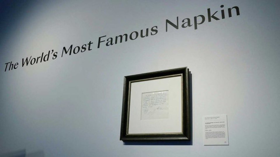 The napkin on which Leo Messi’s signed his first professional contract with FC Barcelona was sold for $964,450!!
