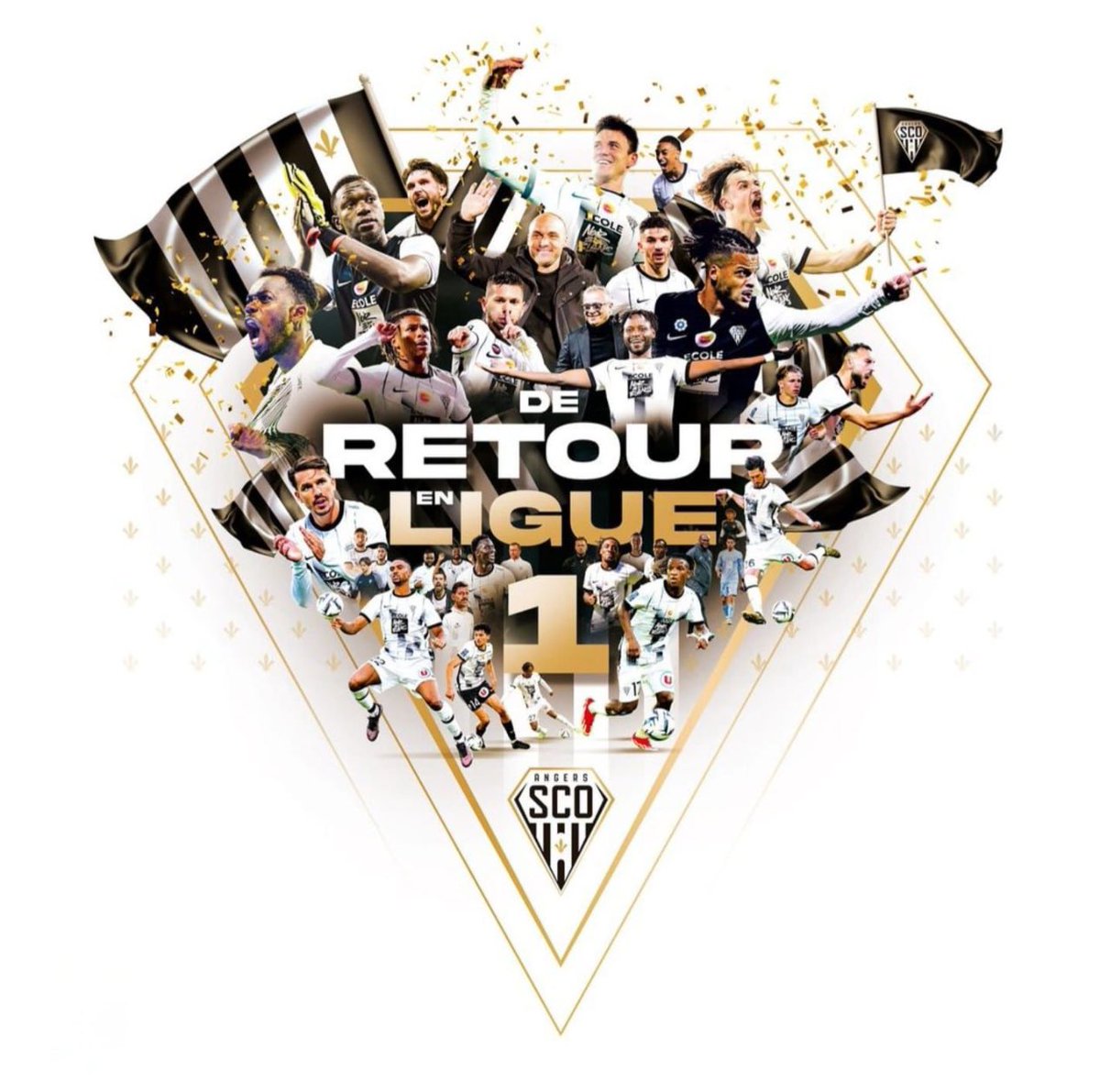 Merci à tous les Angevins pour cette année extraordinaire qui se concrétise par la montée en ligue 1!⚽️🔝
Savourons, profitez 
et vive le SCO!
🖤🤍