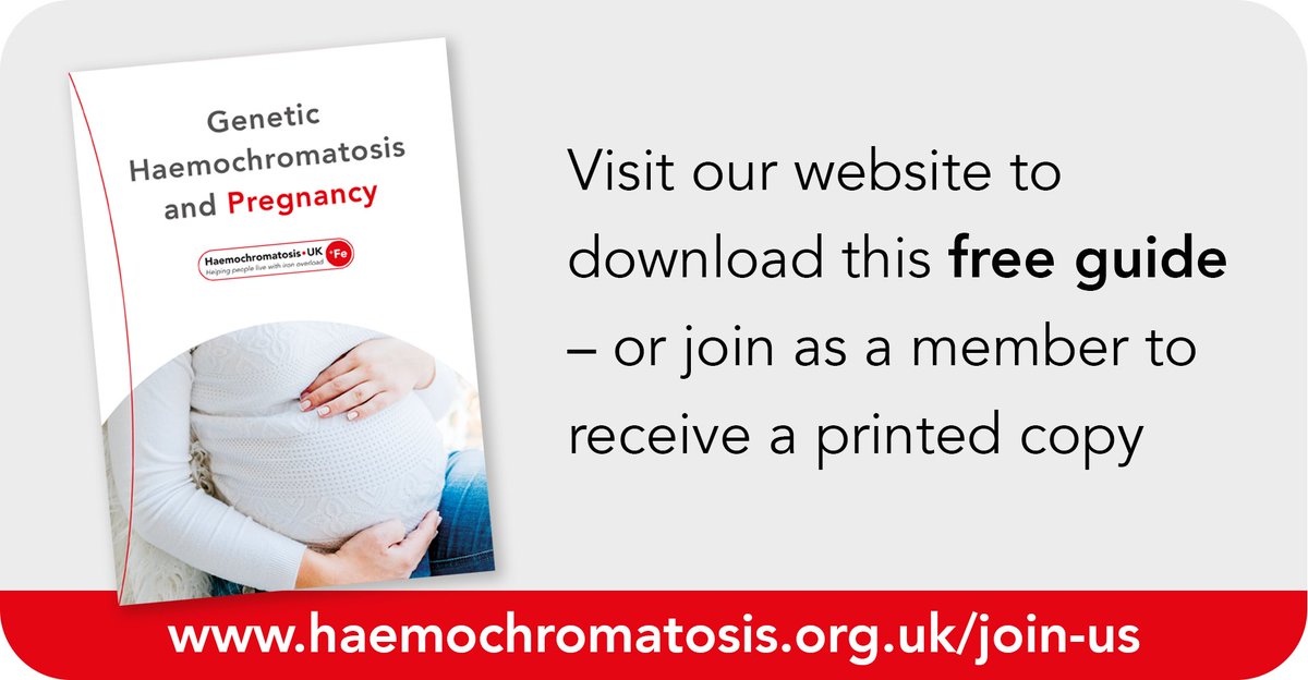 Have you got #haemochromatosis? Thinking about #StartingAFamily or #pregnant? Our guide has lots of information on how to live well before, during and immediately after pregnancy if you have #IronOverload. Covers #IVF and assisted conception, too. It's free for all our memb...