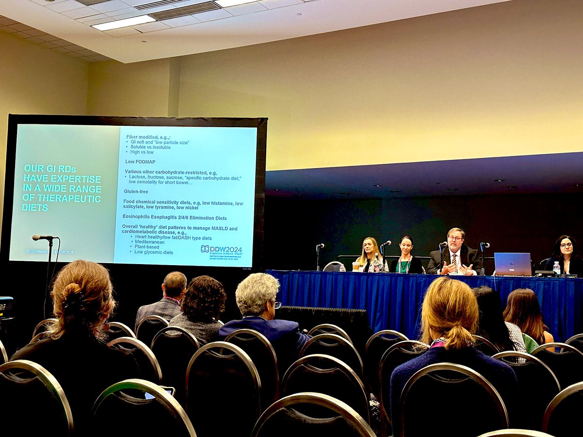 There are so many special dietary needs of GI patients, not just low-FODMAP or gluten-free but let’s talk about low histamine, #EOE or low nickel diets. A dietitian can help with all of these. #ddw2024