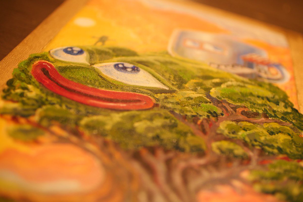crabmike's tweet photo. Phisycal (oil paint) Pepe art, minting soon...
#wip #xchain #xcp #pepenft #pepethefrog #pepemint #pepephysical #minting #BTC ₿ 🐸 https://t.co/0IQ6P6aGZ5