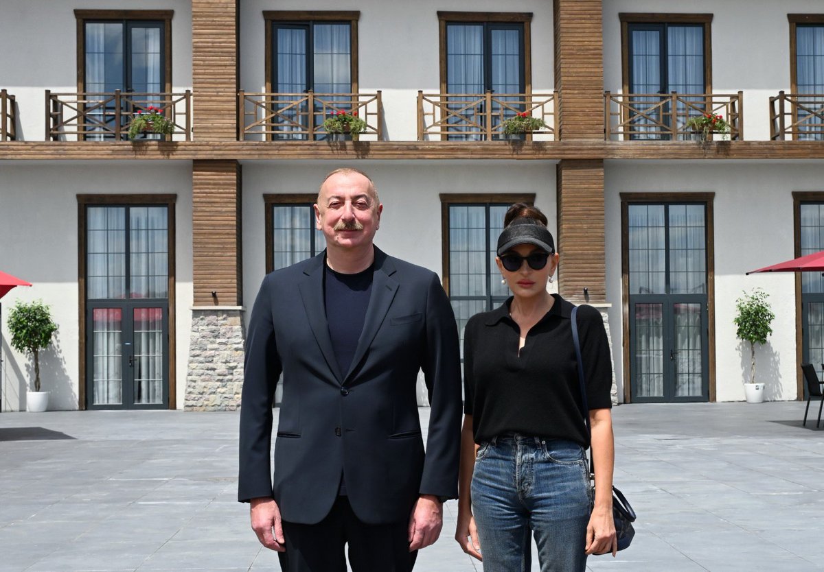 President of the Republic of Azerbaijan Ilham Aliyev and First Lady Mehriban Aliyeva attended the inauguration of the Aghali Hotel in the village of Aghali, Zangilan district.