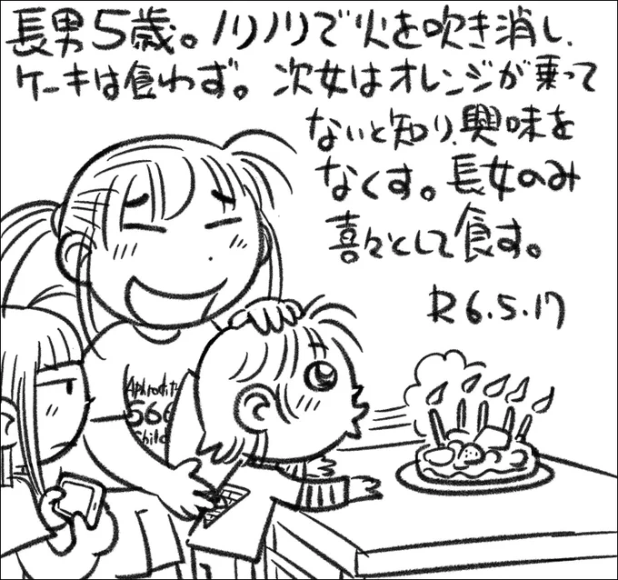 【絵日記0517】自分で選んだフルーツタルト、見た目だけで味に食いつきませんでした。 