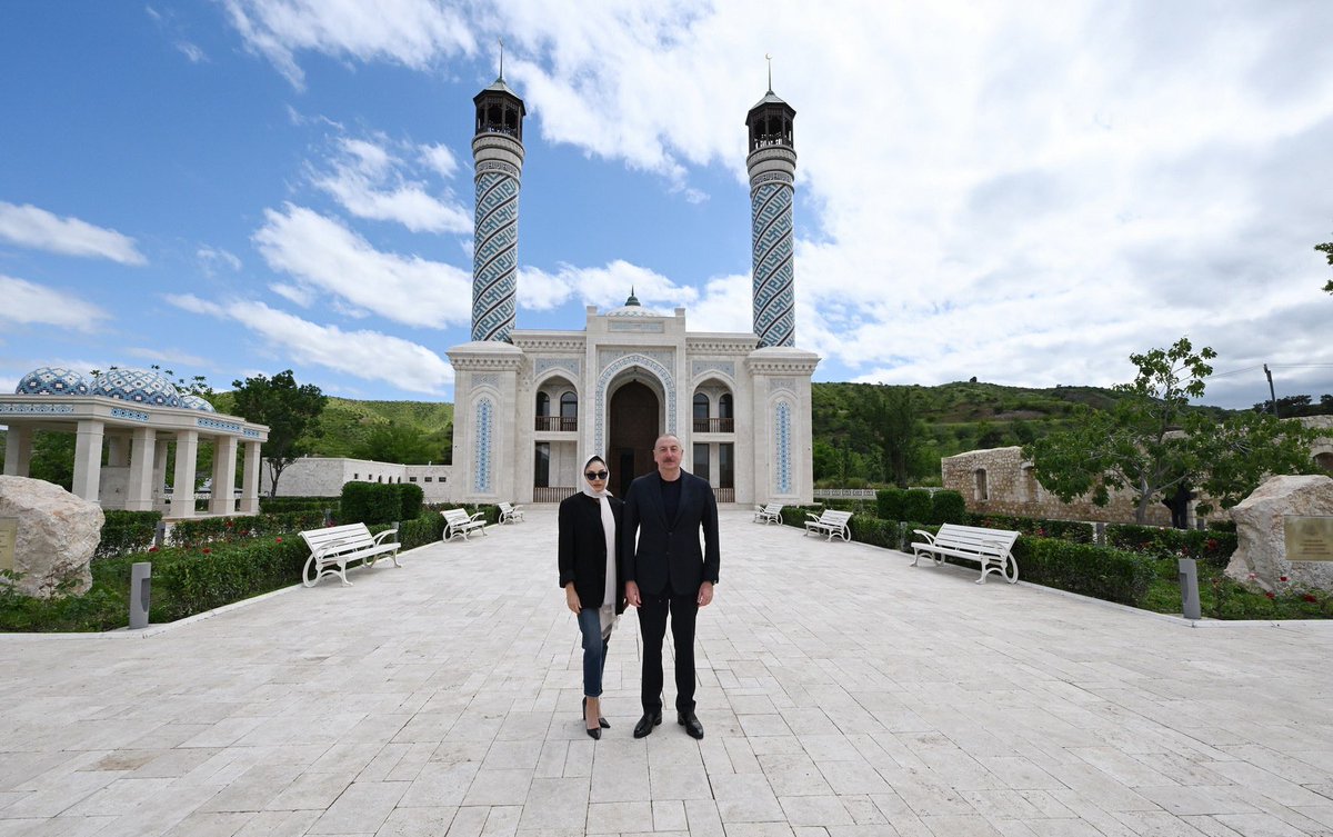 President of the Republic of Azerbaijan Ilham Aliyev and First Lady Mehriban Aliyeva attended the opening of the Zangilan Mosque.